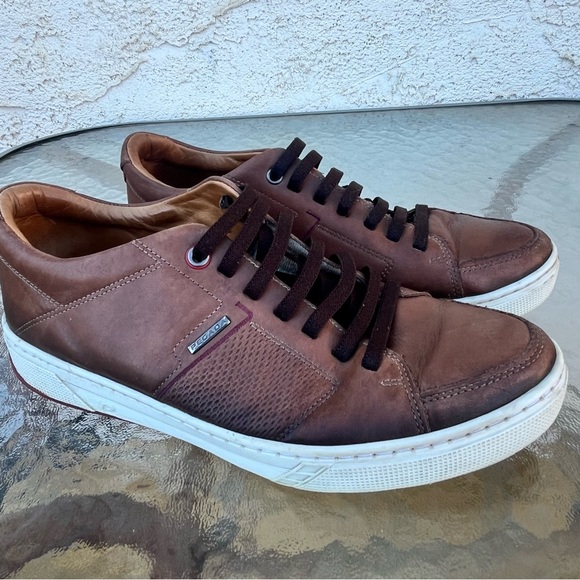 Pegada Townsend Leather Brown Lace Up Casual Walking Sneakers Shoes - Picture 1 of 16